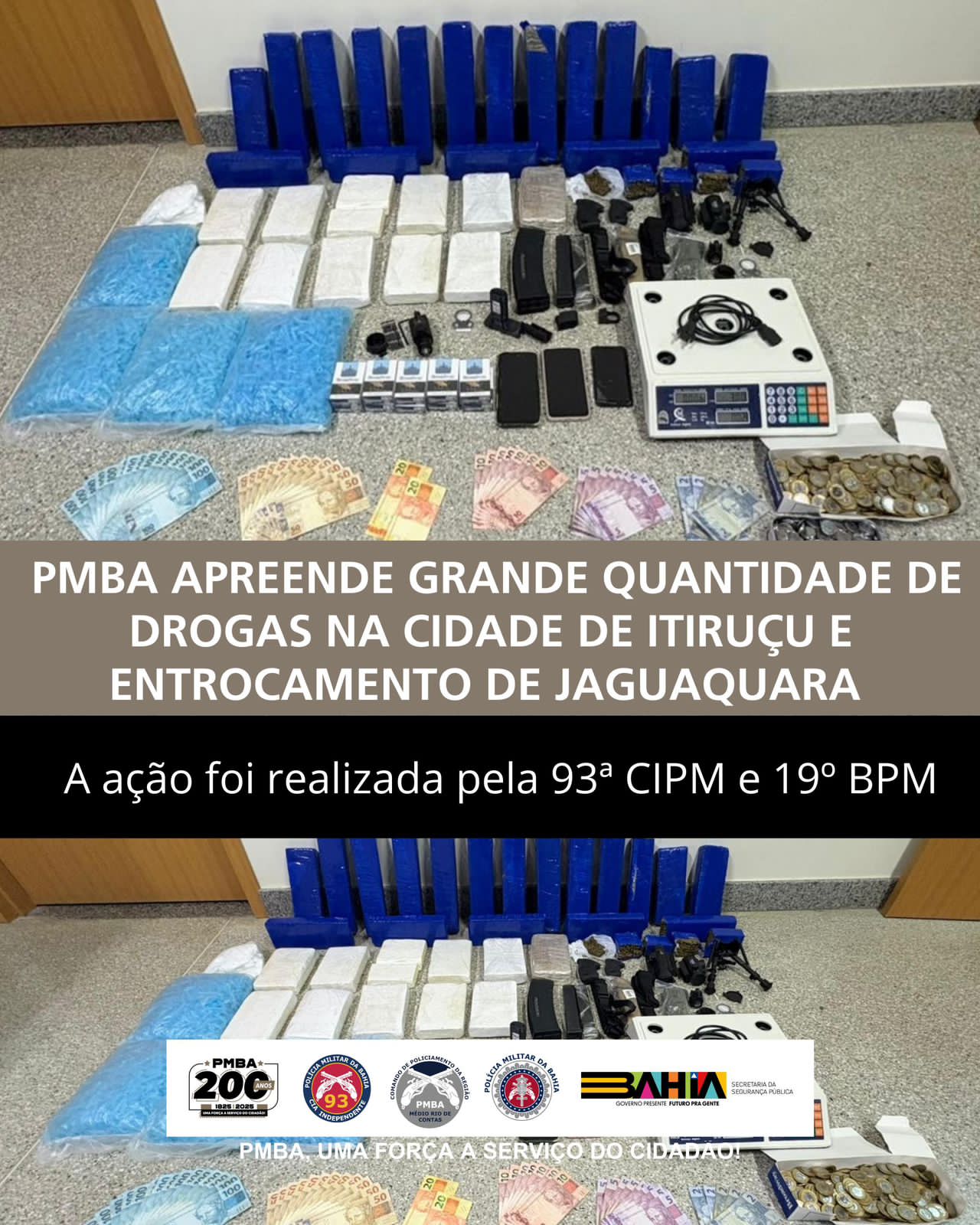 Polícia Militar apreende drogas, armas e prende dois homens em Itiruçu durante Operação Sentinelas do Frio
