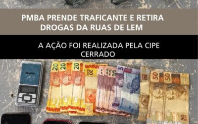 CIPE Cerrado prende mulher por tráfico e apreende drogas no bairro Santa Cruz, em LEM
