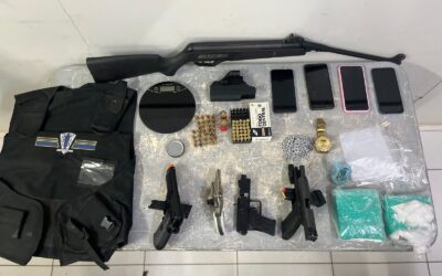 CETO apreende drogas, armas e colete balístico em operação em Luís Eduardo Magalhães