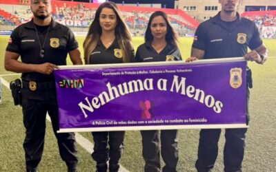 Polícia Civil da Bahia reforça combate ao feminicídio durante partida do Campeonato Baiano 2026