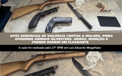 🚨 Ação da CETO resulta em prisão e apreensão de armas e animais silvestres em Luís Eduardo Magalhães
